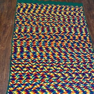 Handmade Crochet Afghan Rainbow Blanket